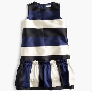 Crewcuts Holiday Dress Drop Waist Striped Satin